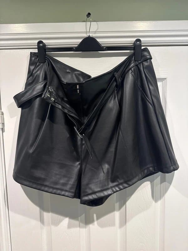 New Look Faux leather shorts size 20