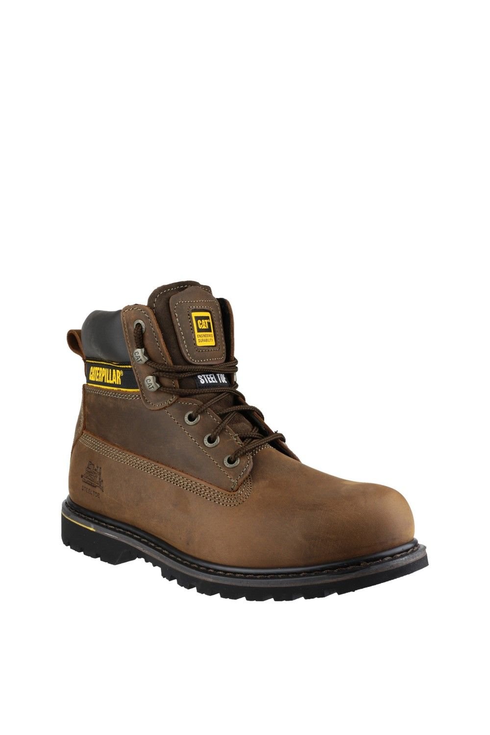 Caterpillar Caterpillar Men's 'Holton' Leather Safety Boots in Brown - 3