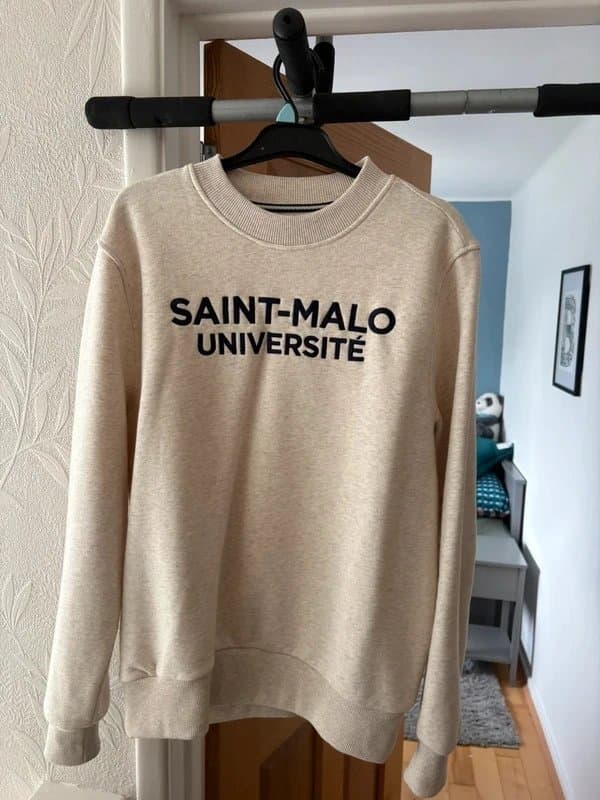 Next Next Sweatshirt – Beige “Saint Malo Université”