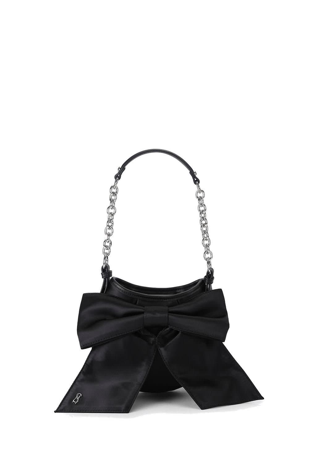 Steve Madden Steve Madden Black Satin Shoulder Bag