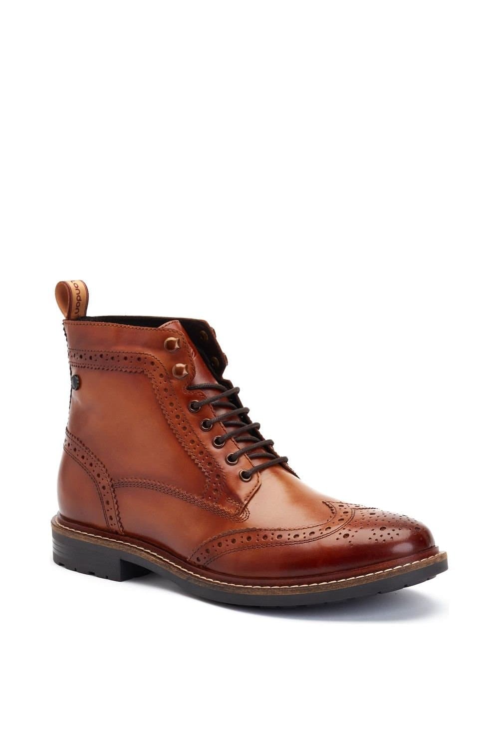 Base London Base London Men's Dealer Brogue Boot in Tan