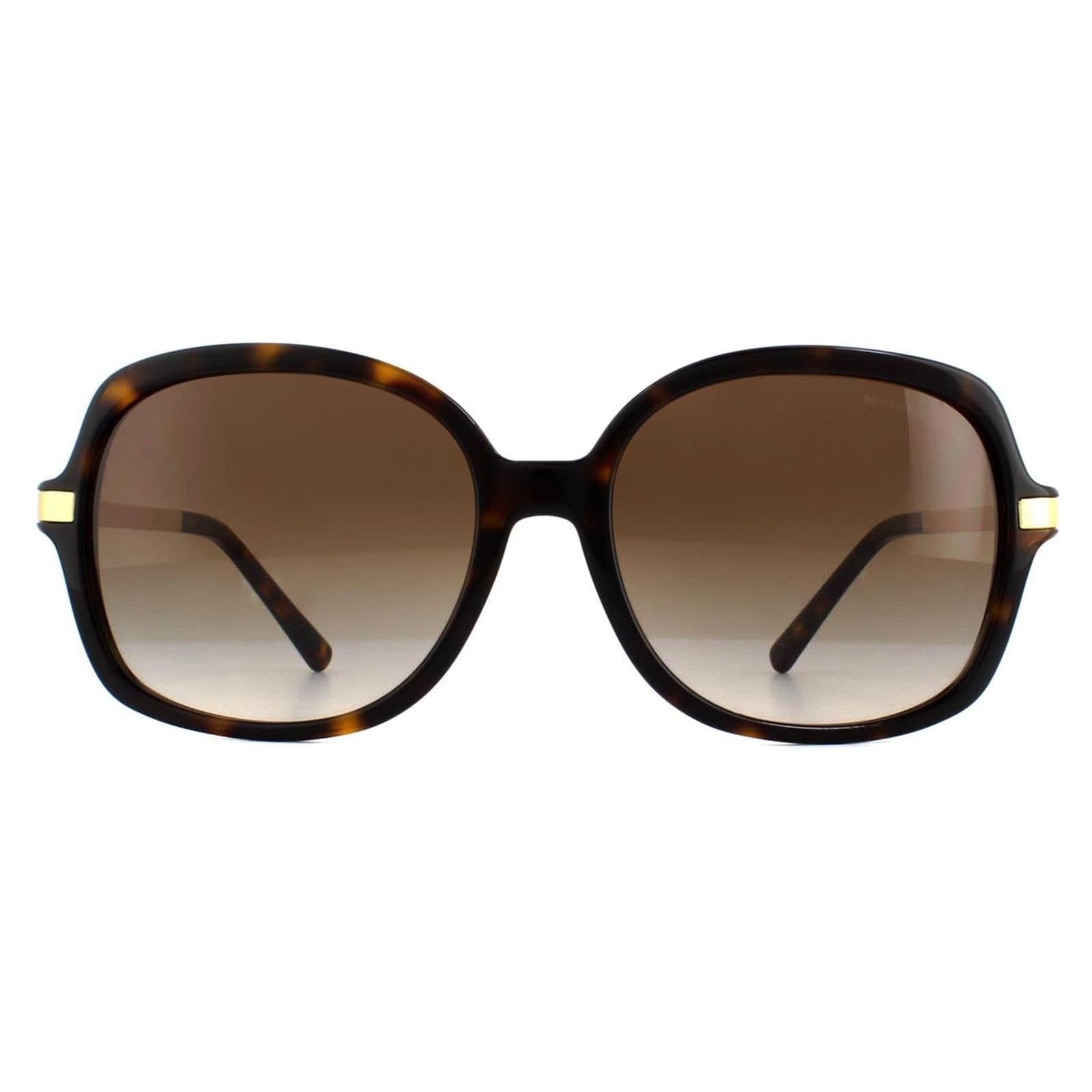 Michael Kors Michael Kors Women's Square Dark Tortoise Gold Brown Gradient Sunglasses
