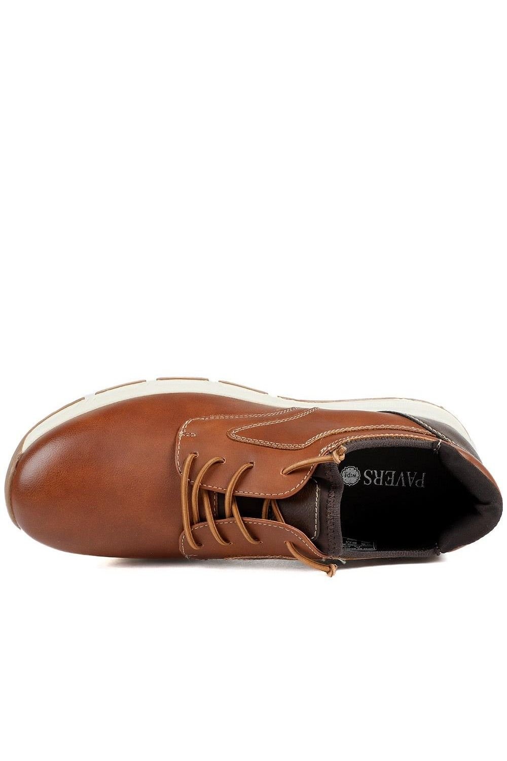 Pavers Pavers Men's Casual Lace Up Shoes With Grip Sole in Tan - 4