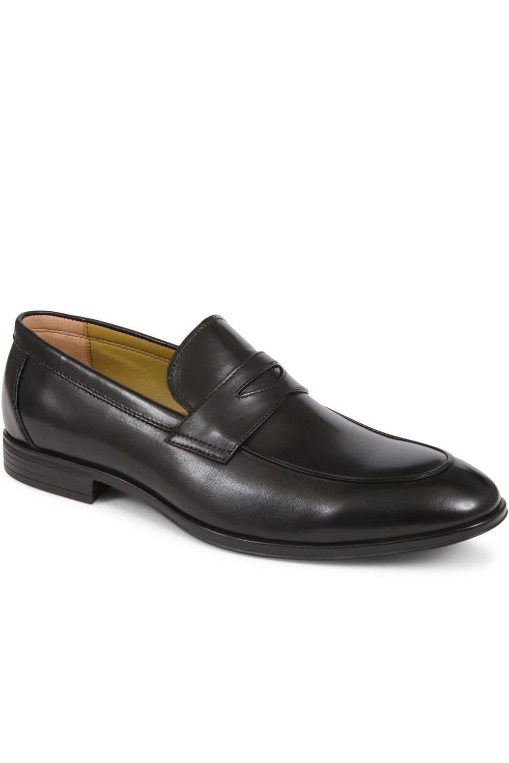 Jones Bootmaker Jones Bootmaker Black Leather Penny Loafers