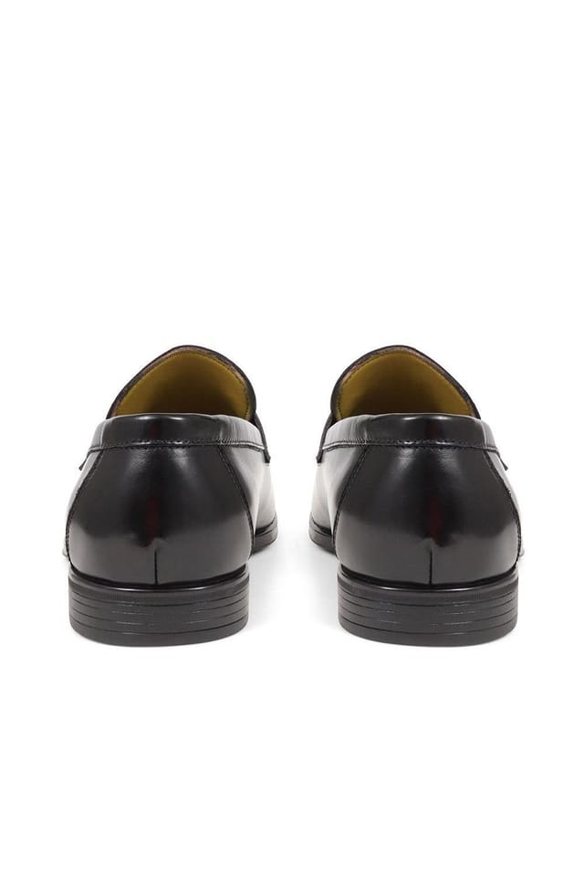 Jones Bootmaker Jones Bootmaker Men's Rushden Leather Penny Loafers in Black - 3