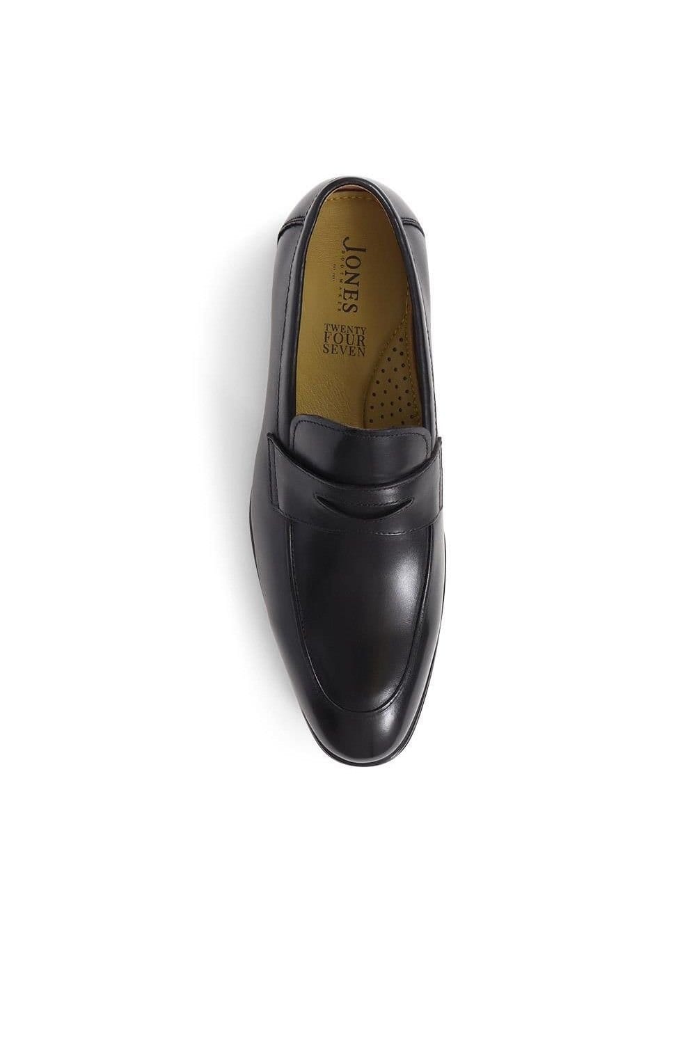 Jones Bootmaker Jones Bootmaker Men's Rushden Leather Penny Loafers in Black - 4