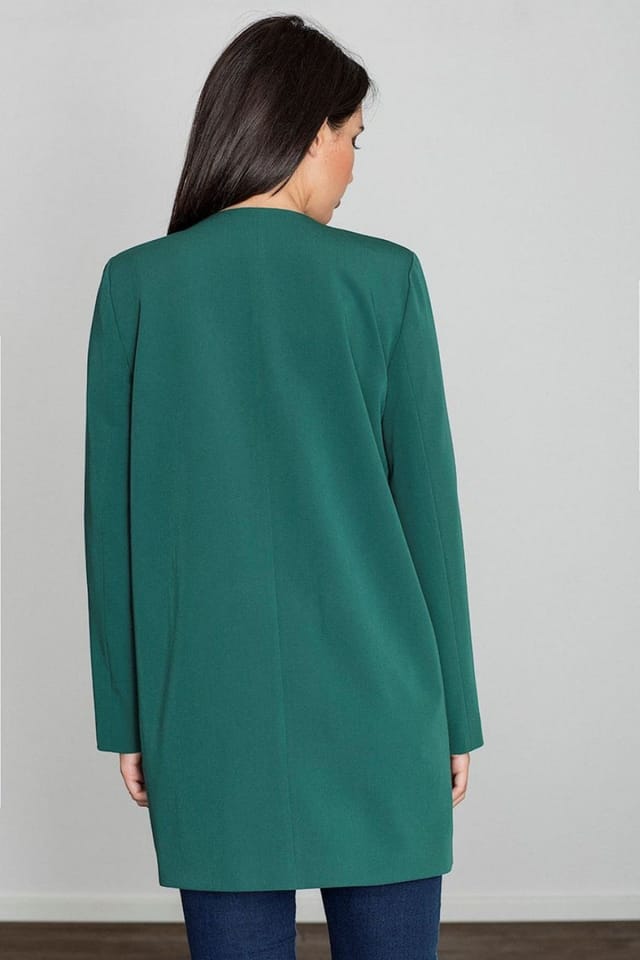 Love Lace Love Lace Women's Delicate Satin Finish Feminine Coat Style 111123 in Green - 2