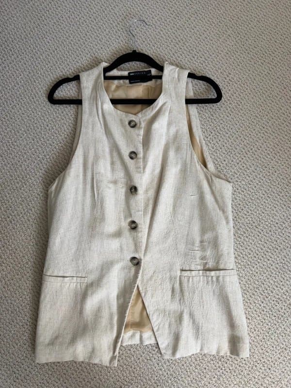 ASOS Design Asos linen style waistcoat size 12