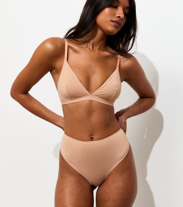New Look Women's Tan Bonded High Waist Micro Thong New Look - 3
