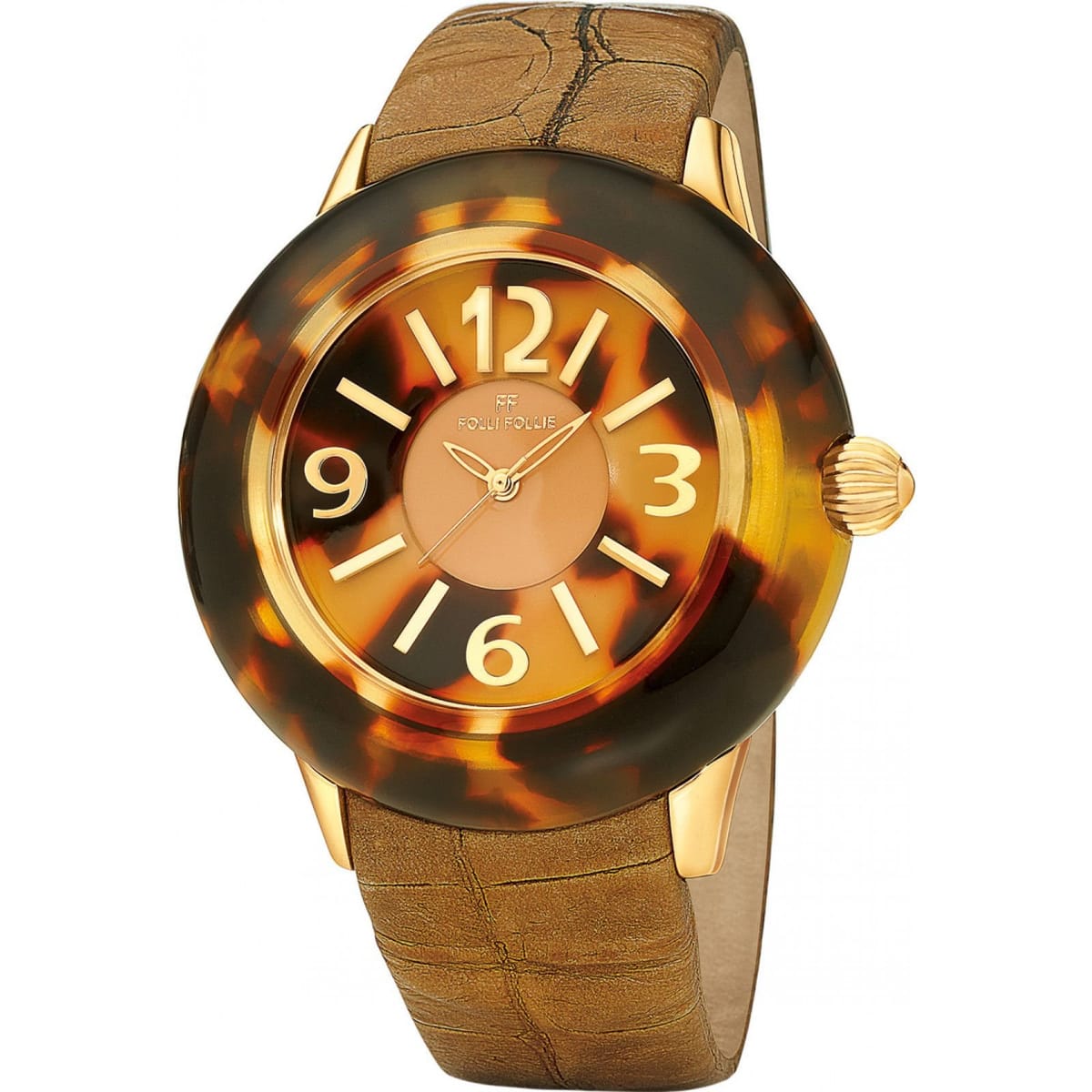 Folli Follie Folli Follie Women's WF8G034SSB 45mm Quartz Watch in Brown - 1