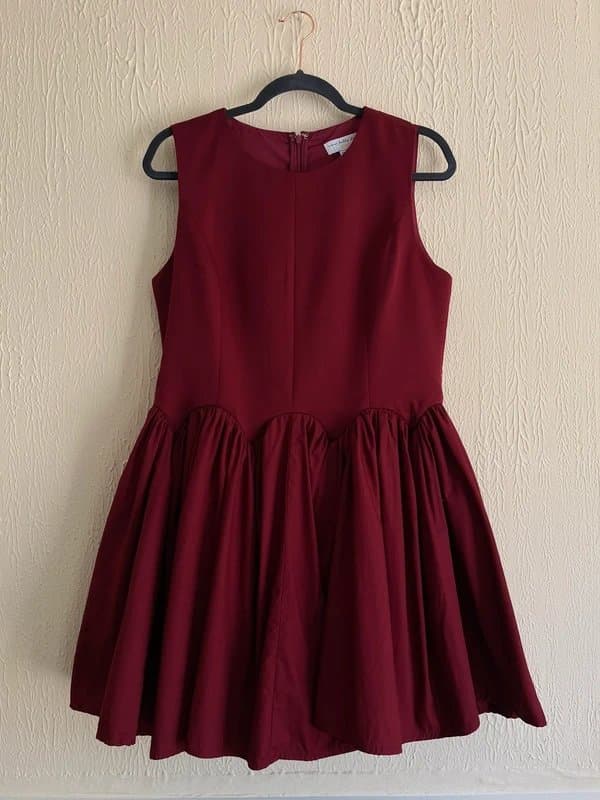 Never Fully Dressed Never fully dressed Burgundy Mini Monika dress size UK 14