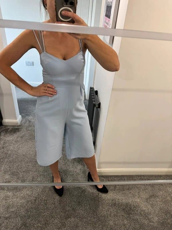 New Look New new look light blue party evening jumpsuit size 8