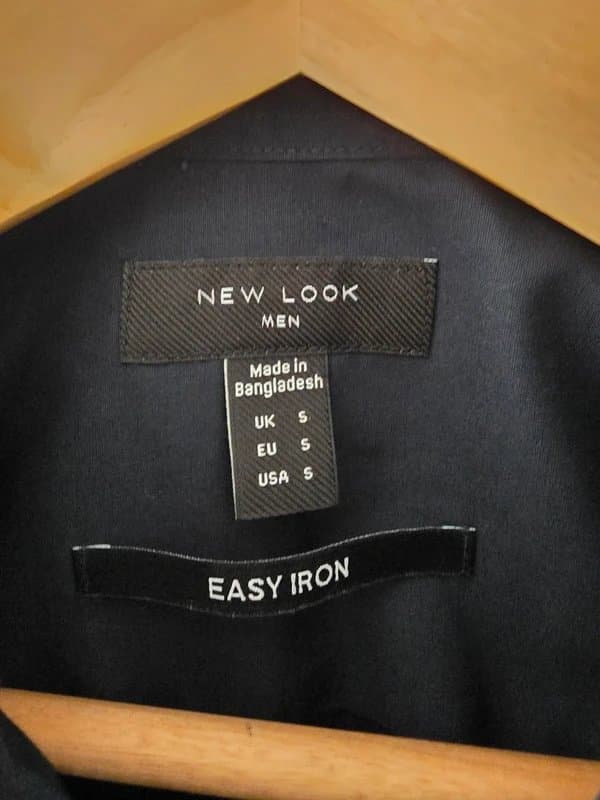 New Look New Look Men's Shirt Size S easy iron Black