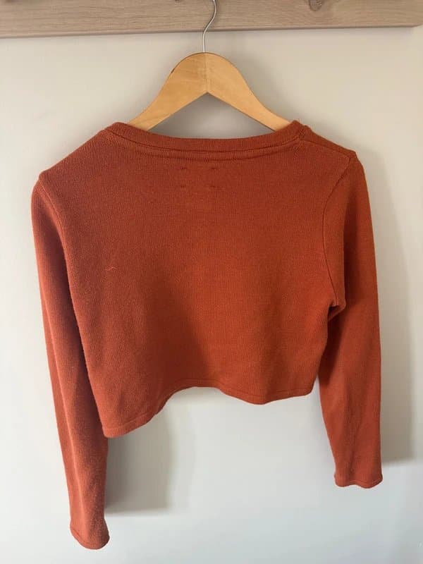 ASOS Design Cropped orange cardigan