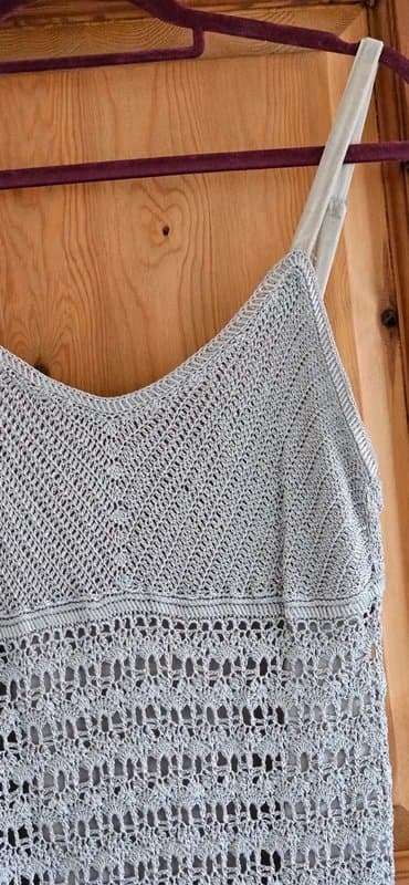 Glamour Glamour silver crochet dress - size 12