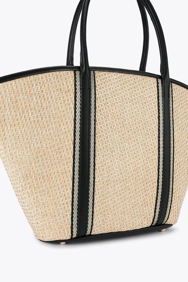 Carvela Carvela Women's 'Sorrento Straw Basket' Bag in Black - 3