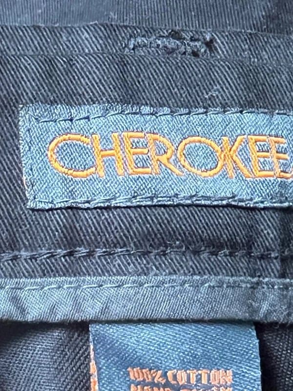 Cherokee Cherokee Ultimate Khaki Men’s Black Dress Pants 42x32 Nano-Tex Pleated Comfort Waist NWT