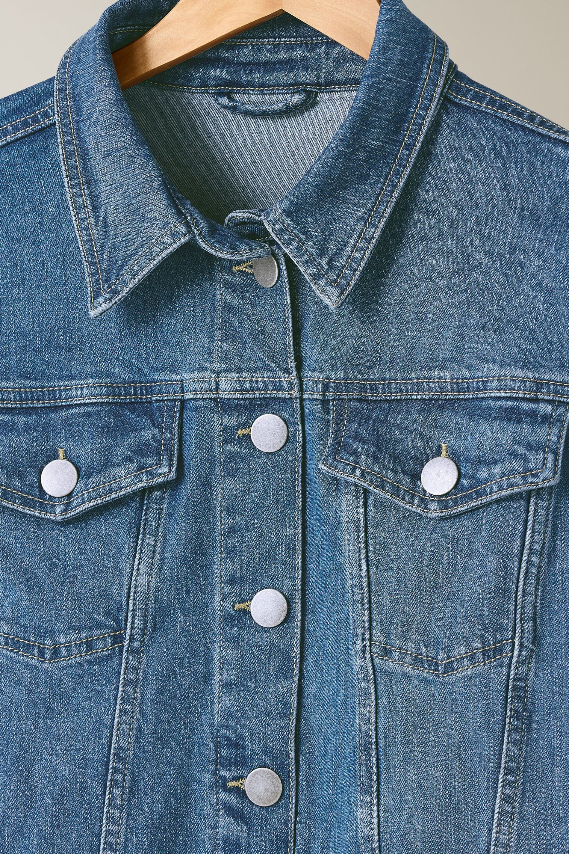 Evans Evans Women's Premium Denim Jacket in Blue - 3