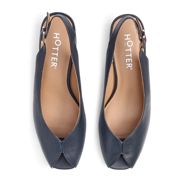 Hotter Hotter Women's Wide Fit 'Studio' Slingbacks in Navy - 3