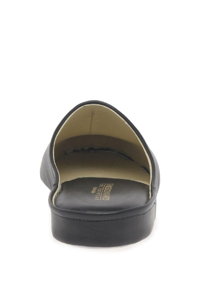 Charles Clinkard Charles Clinkard Men's 'Gavin' Leather Slippers in Black - 2