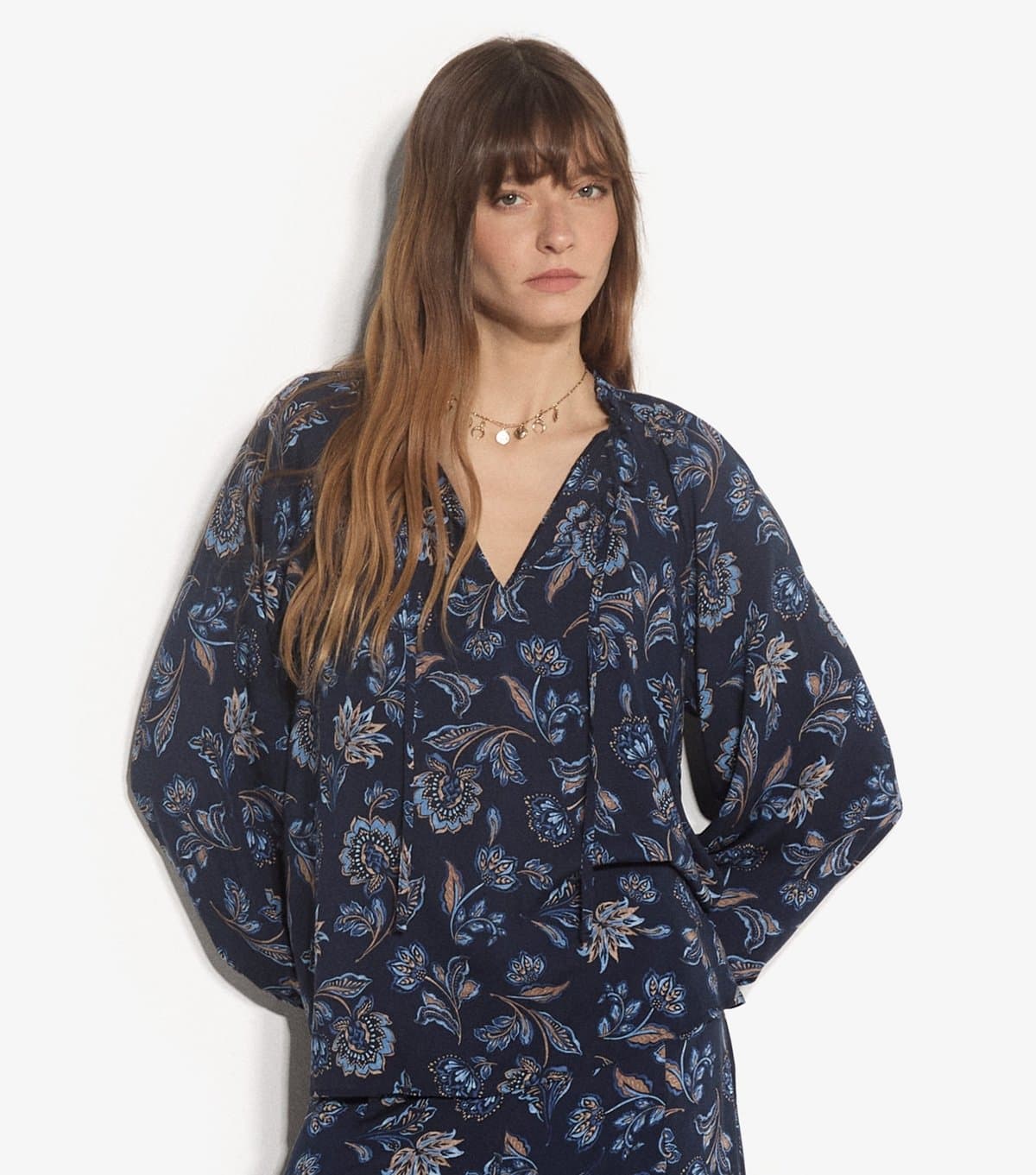 Apricot Women's Blue Floral Print Blouse Apricot New Look