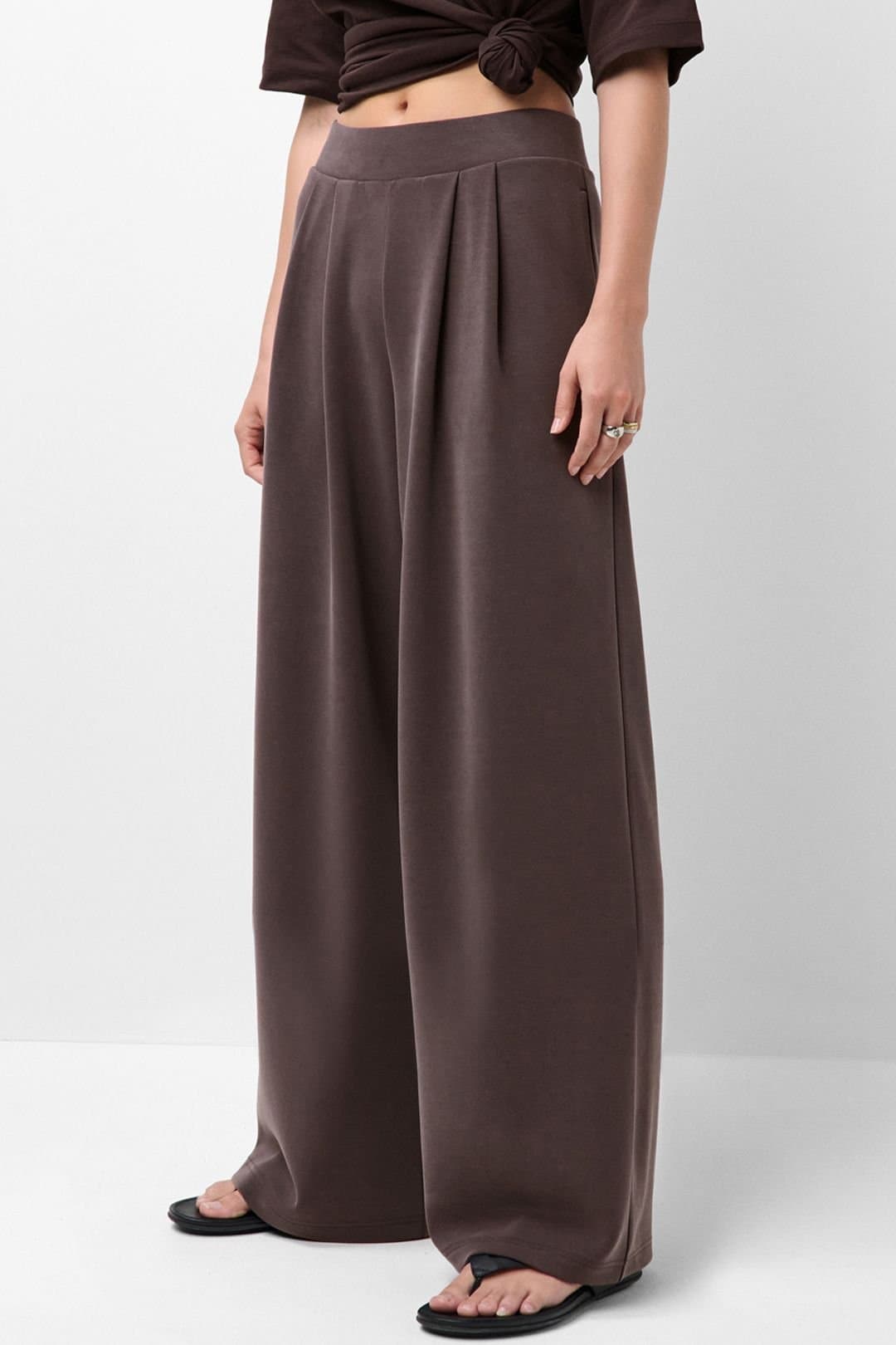 Sweaty Betty Sweaty Betty Women's Sand Wash Wide Leg Trousers Espresso Brown