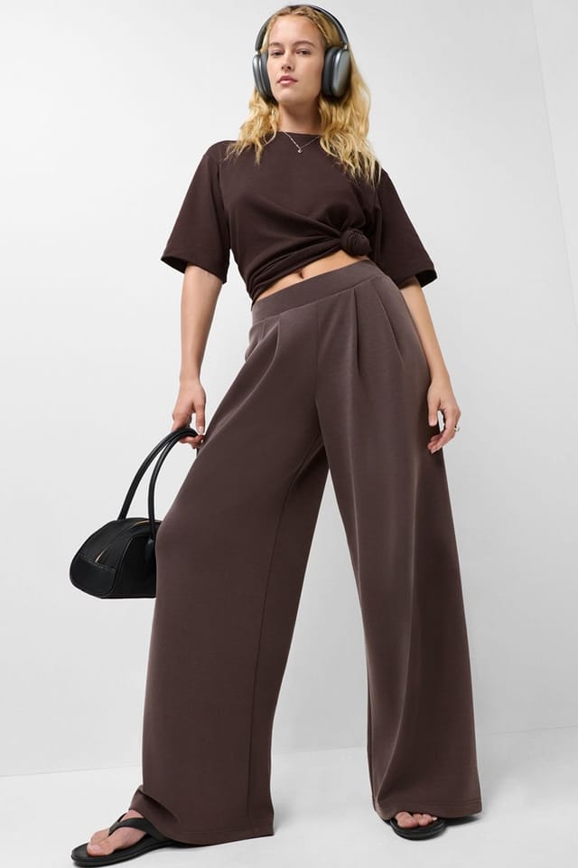 Sweaty Betty Sweaty Betty Women's Sand Wash Wide Leg Trousers Espresso Brown - 3