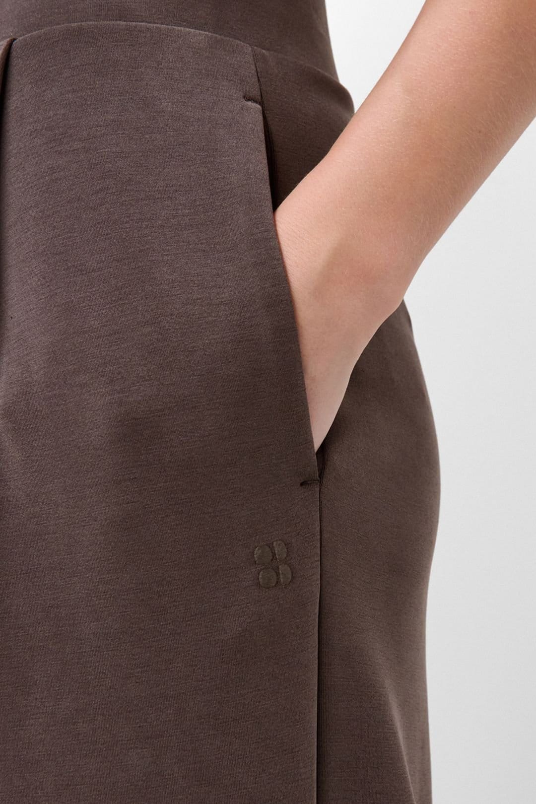 Sweaty Betty Sweaty Betty Women's Sand Wash Wide Leg Trousers Espresso Brown - 4