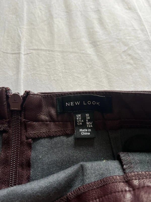 New Look Burgundy mini skirt