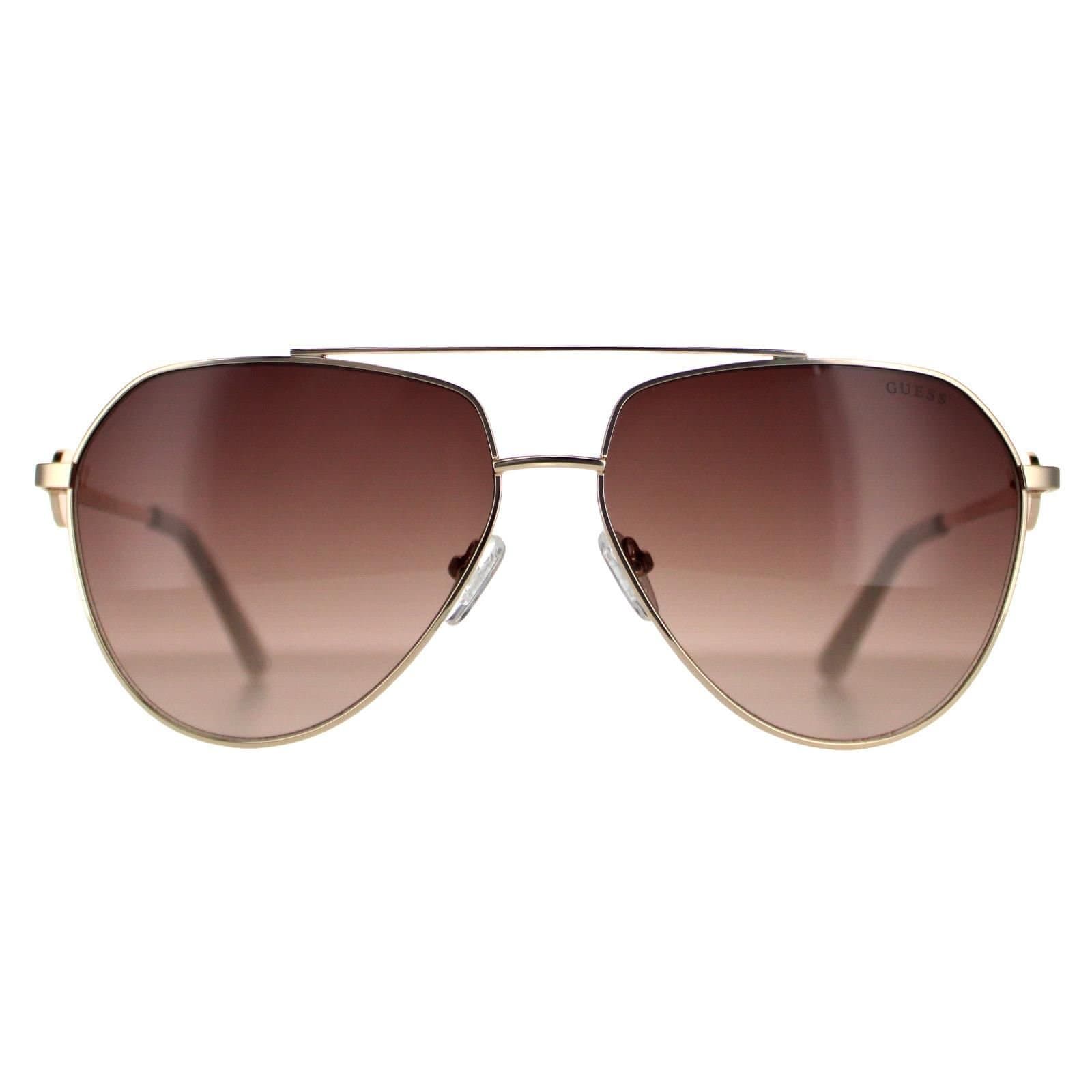 GUESS Guess Women's Aviator Gold Brown Gradient GF6140