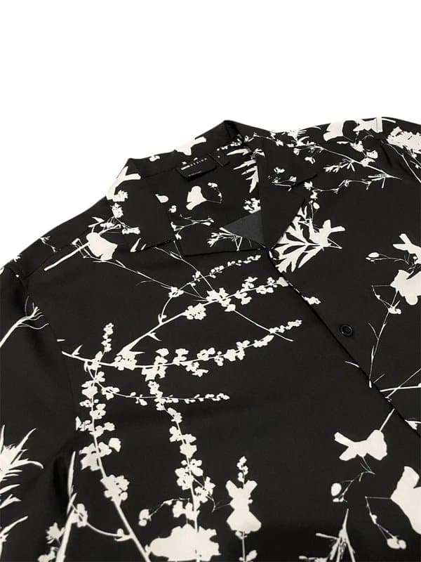 ASOS ASOS black & white floral revere collar shirt