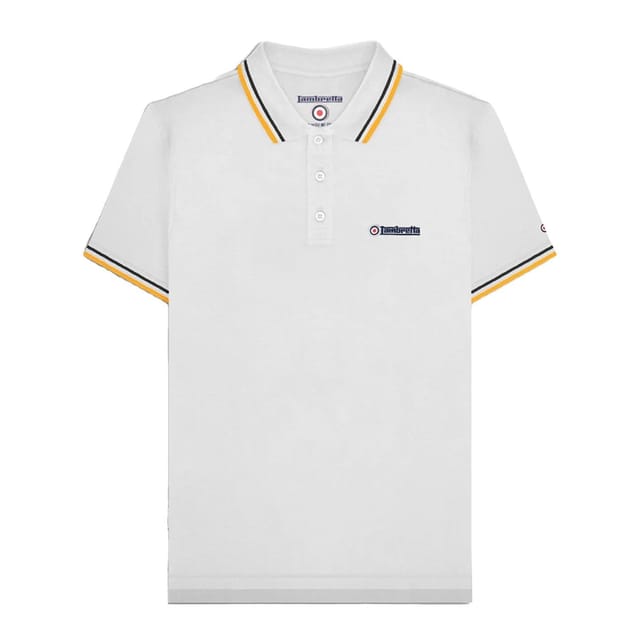 Lambretta Lambretta Men's Twin Tip Polo Shirt in True Black - 2