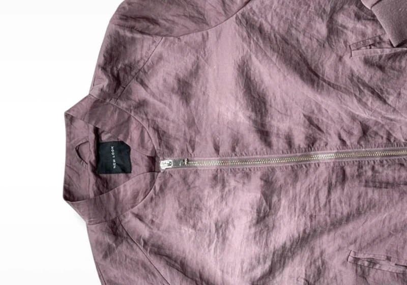 New Look New Look Purple Satin Bomber Jacket UK 10 Mauve Lightweight