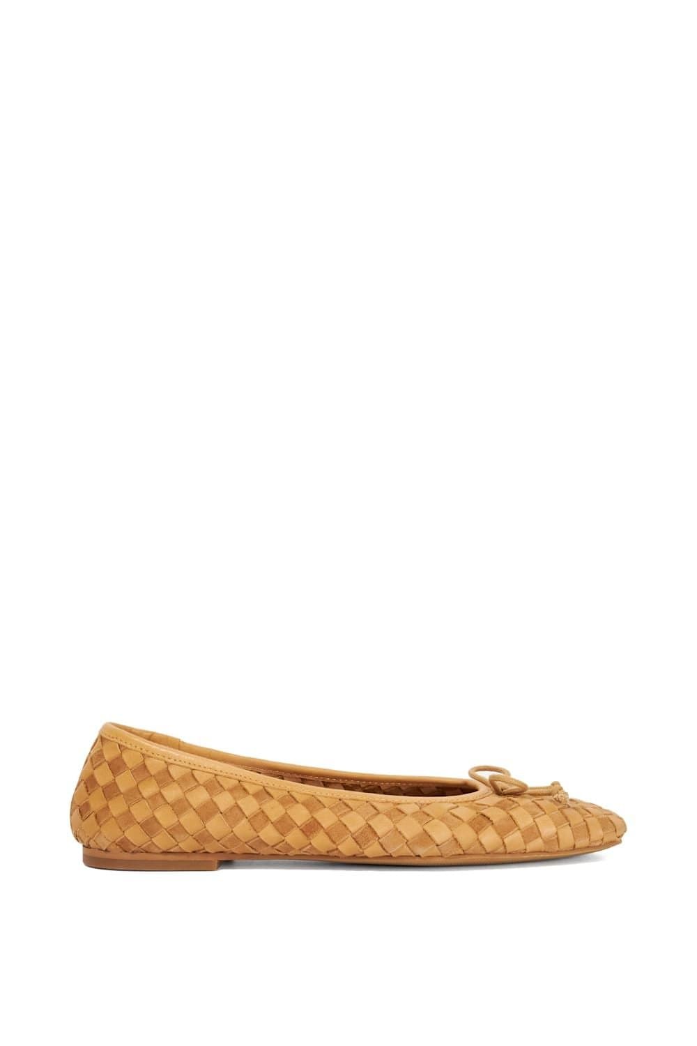 Dune London Dune London Brown Leather Ballet Pumps