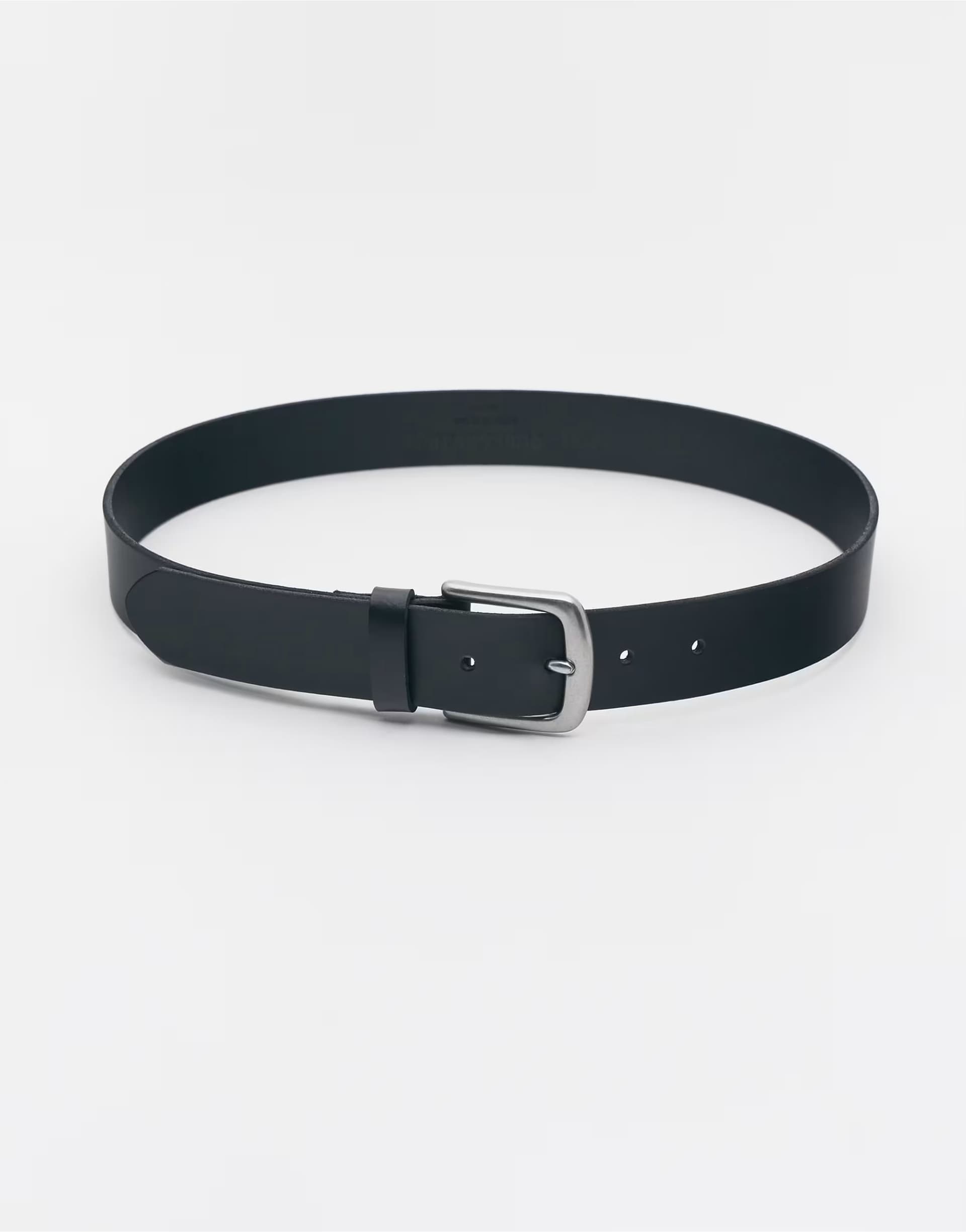 ASOS ASOS Black 100% Leather Belt in Black