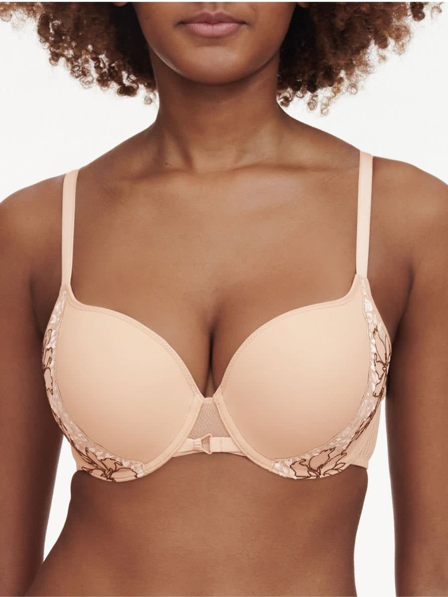 Chantelle Chantelle Women's Spice Covering T-Shirt Bra in Nude