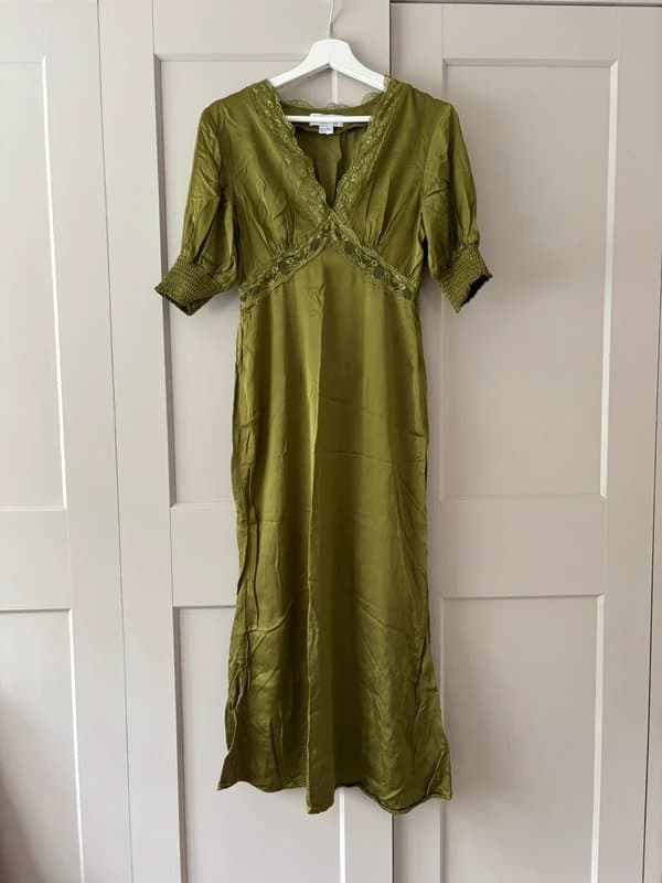 Never Fully Dressed Never Fully Dressed May Lace Trim Midi Dress