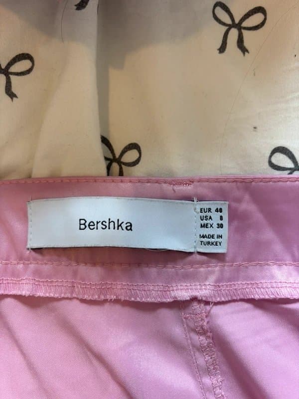 Bershka Pink satin trousers
