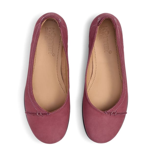 Hotter Hotter Women's 'Robyn II' Ballet Pumps in Rose - 3