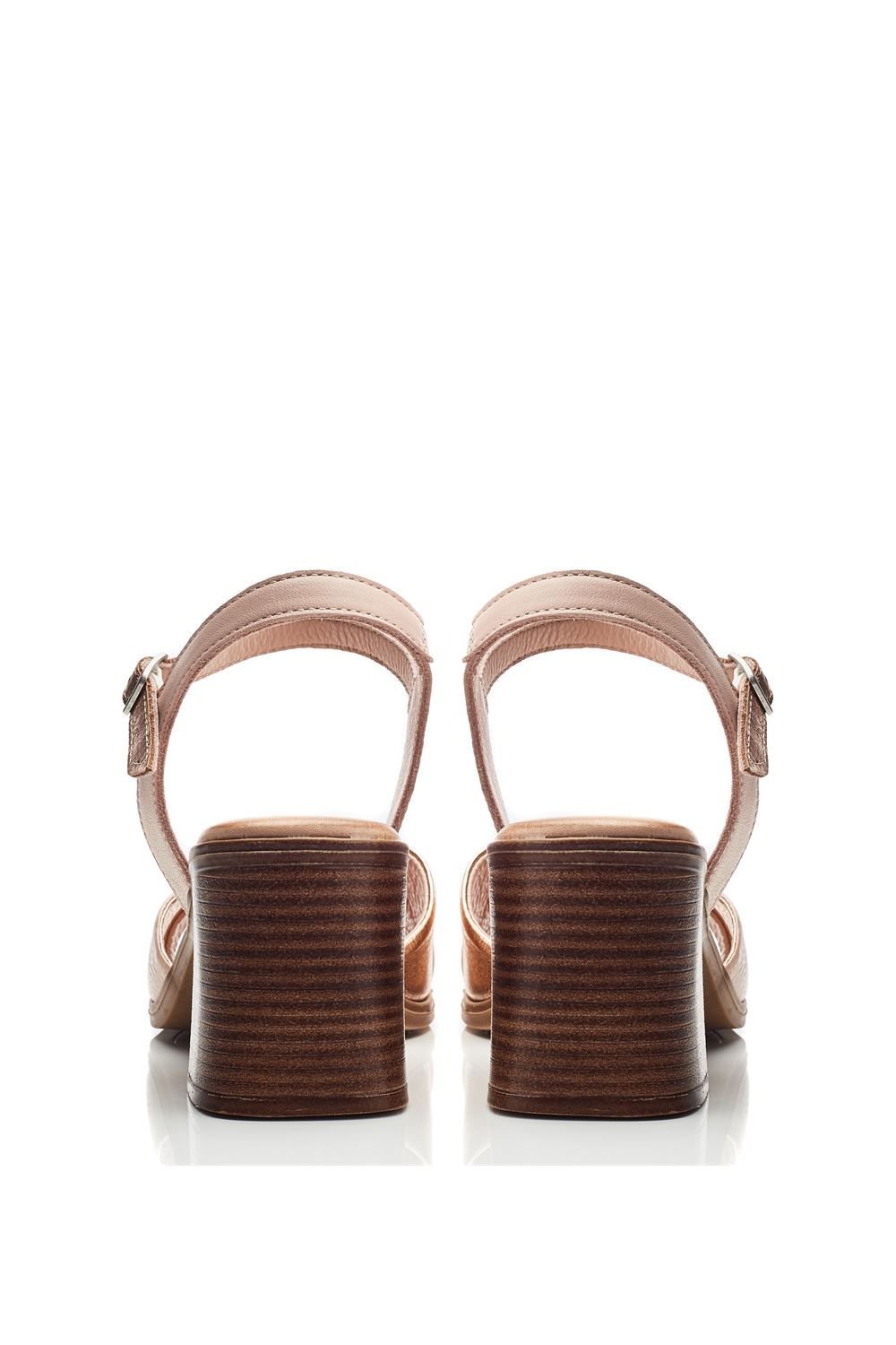 Moda In Pelle Moda In Pelle Women's 'Lanie' Leather Heeled Sandals in Nude - 3