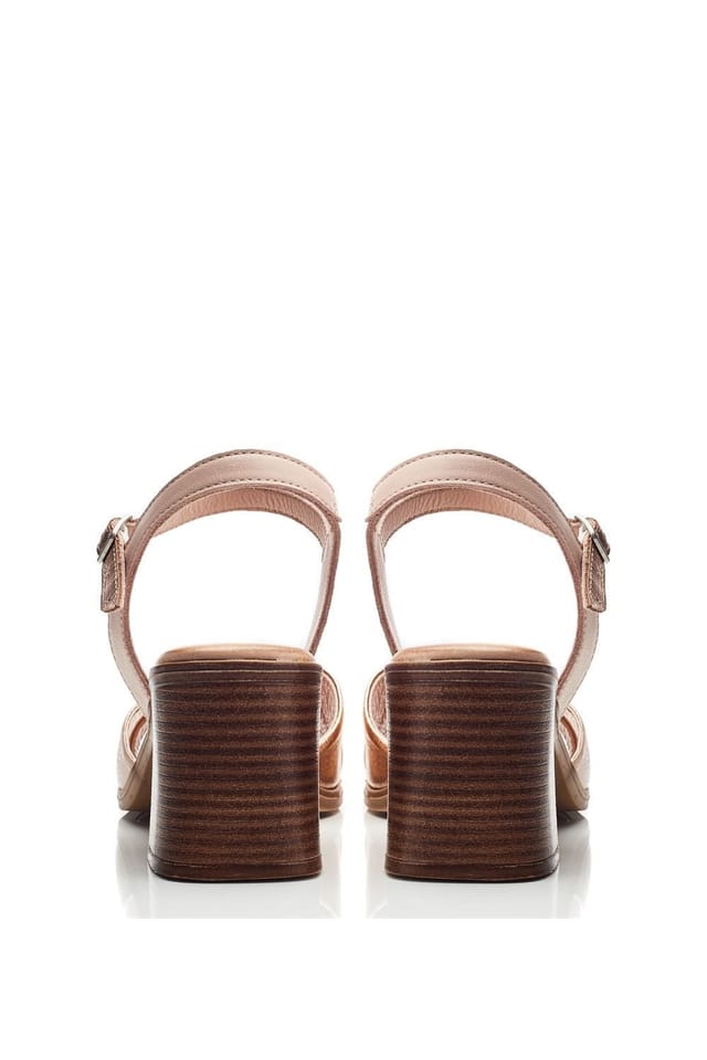 Moda In Pelle Moda In Pelle Women's 'Lanie' Leather Heeled Sandals in Nude - 3