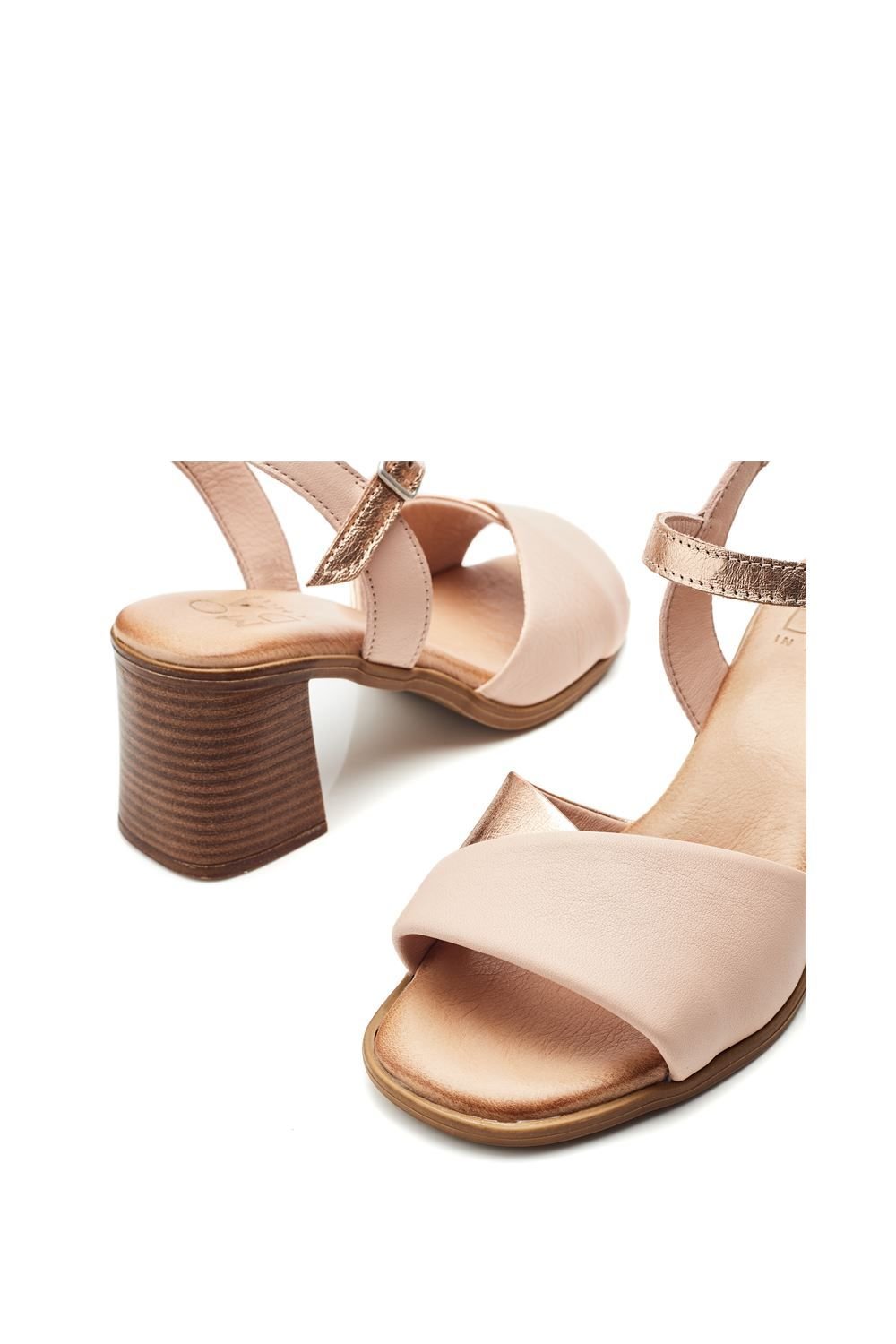 Moda In Pelle Moda In Pelle Women's 'Lanie' Leather Heeled Sandals in Nude - 4