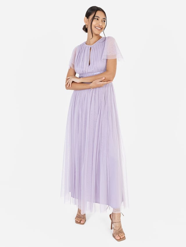 Anaya with Love Anaya with Love Women's Keyhole Detail Midaxi Dress in Lilac - 2