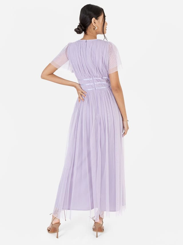 Anaya with Love Anaya with Love Women's Keyhole Detail Midaxi Dress in Lilac - 3