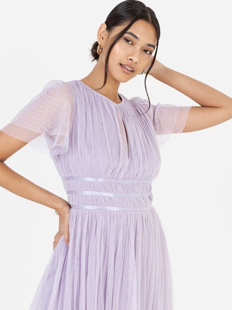 Anaya with Love Anaya with Love Women's Keyhole Detail Midaxi Dress in Lilac - 4