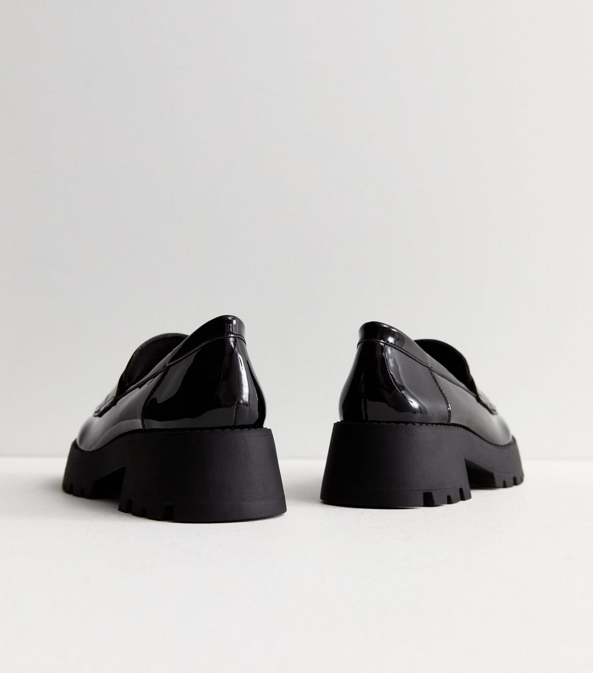 New Look Women's Black Patent Chunky Loafers New Look - 4
