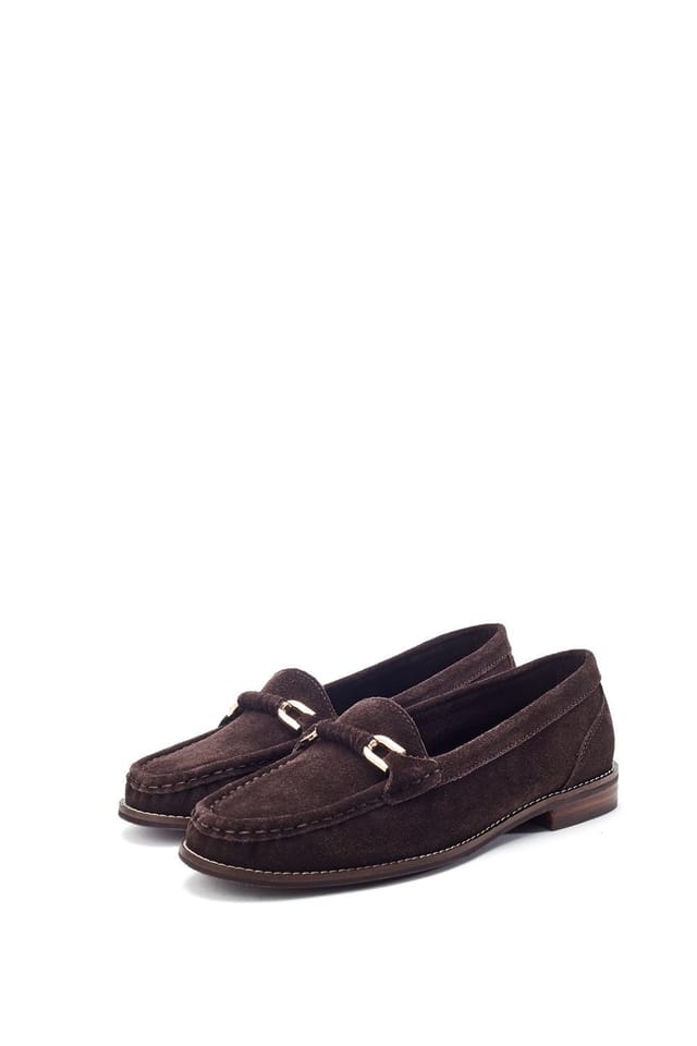 Moda In Pelle Moda In Pelle Women's 'Emella' Suede Loafers in Dark Brown - 2