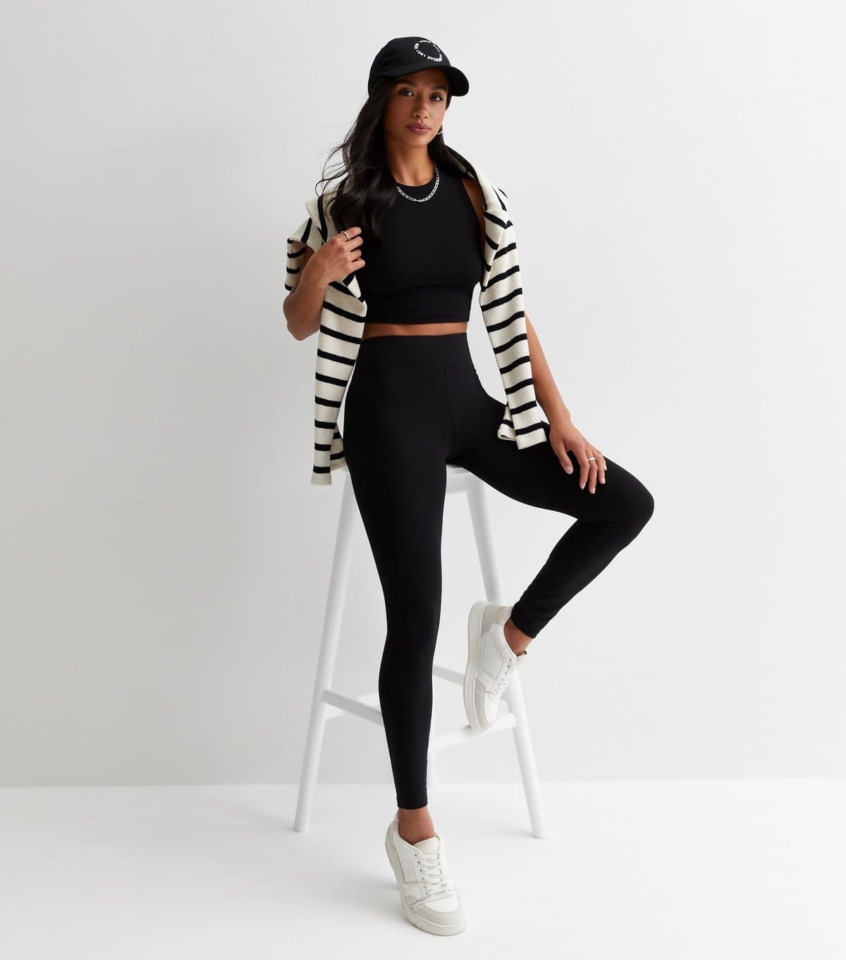 New Look Women's Petite Black High Waist Leggings New Look