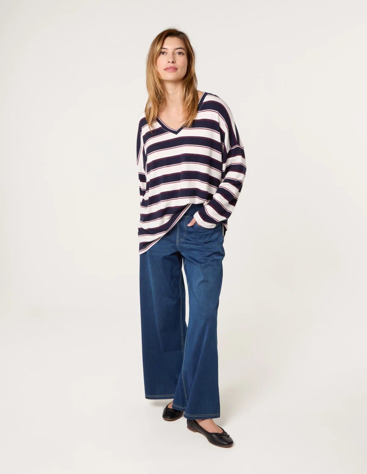 Blue Vanilla Multi Stretch Wide Leg Jeans