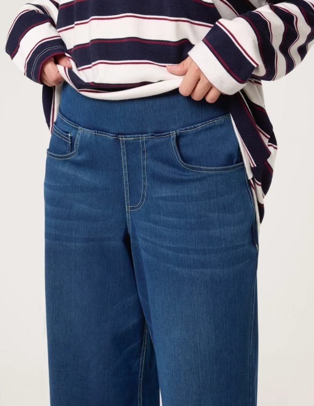 Blue Vanilla Multi Stretch Wide Leg Jeans - 3